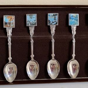 Six Cdn. Souvenir Spoons, Robert Genn, Cdn. Artist
